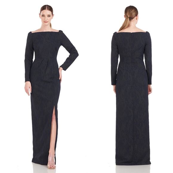 Kay Unger Jude Jacquard Column Gown Size 4 - Picture 1 of 7